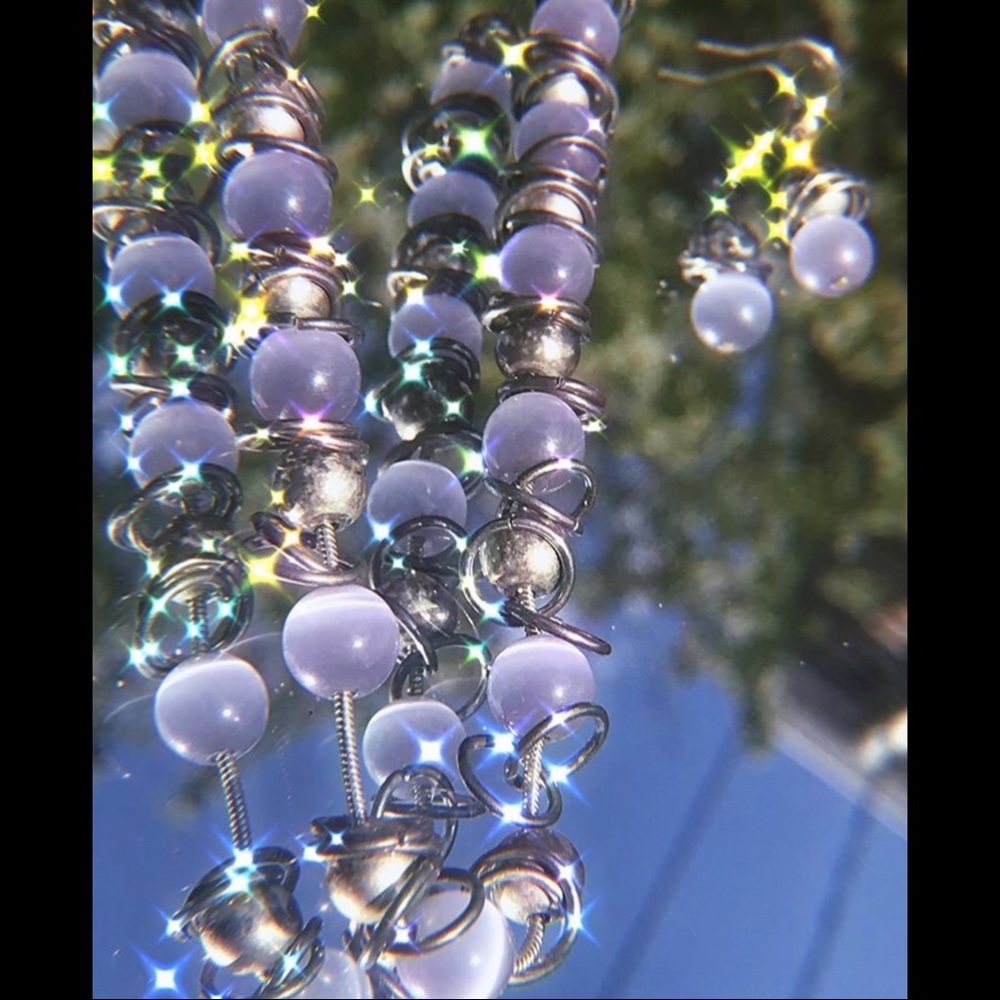 Silver and Purple Ball Set